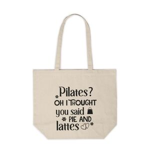Funny Pilates Custom Canvas Tote Bag